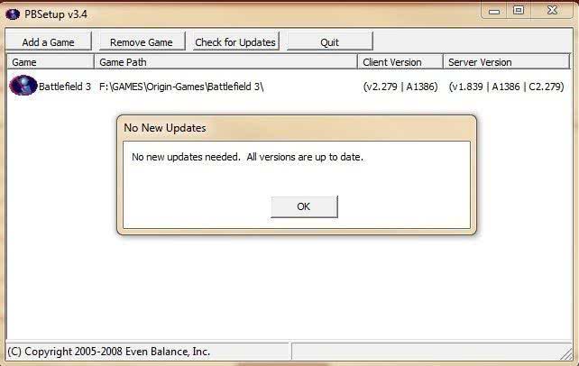 Battlefield 3 Punkbuster Update