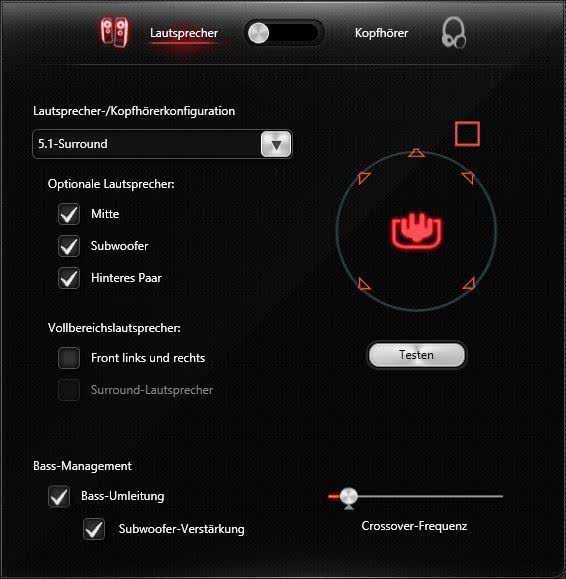 Creative Recon3D Dolby Speaker Settings