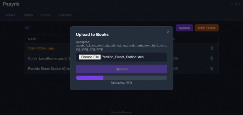 upload on papyrix
